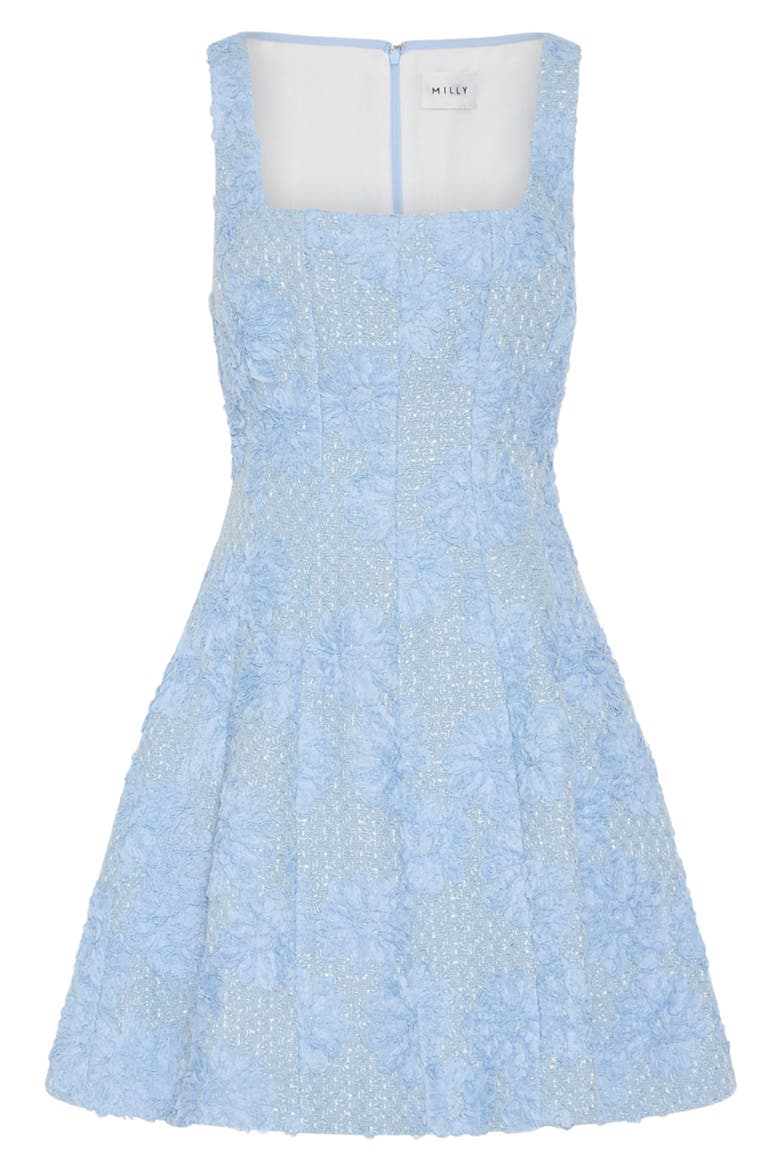 Minna Tweed Minidress, Alternate, color, LIGHT BLUE