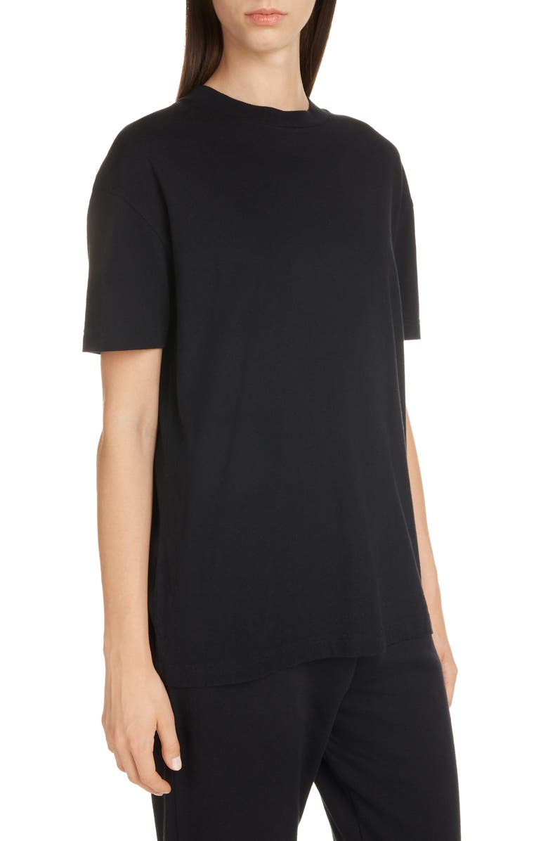 Acne Studios Elice Fringe Logo T-Shirt, Alternate, color,