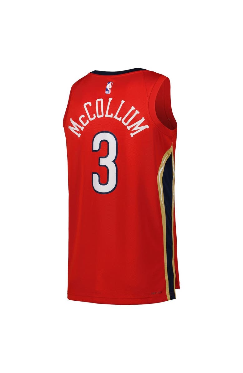 Jordan Brand Unisex Jordan Brand CJ McCollum Red New Orleans Pelicans Swingman Jersey - Statement Edition, Alternate, color, 