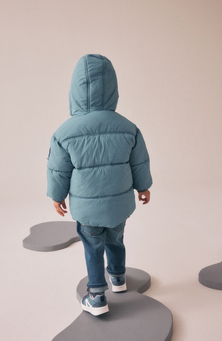 NEXT Kids' Quilted Hooded Jacket, Alternate, color, Blue