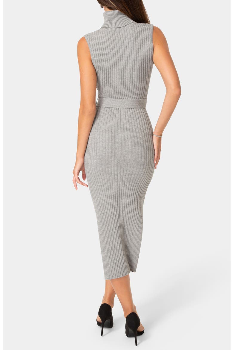 Belted Midi Sweater Dress, Alternate, color, HEATHER GREY