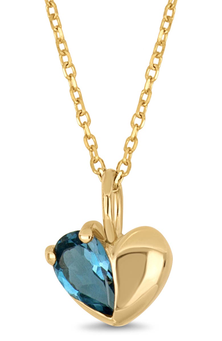Bony Levy 14K Gold Heart Pendant Necklace, Alternate, color, Gold/Blue