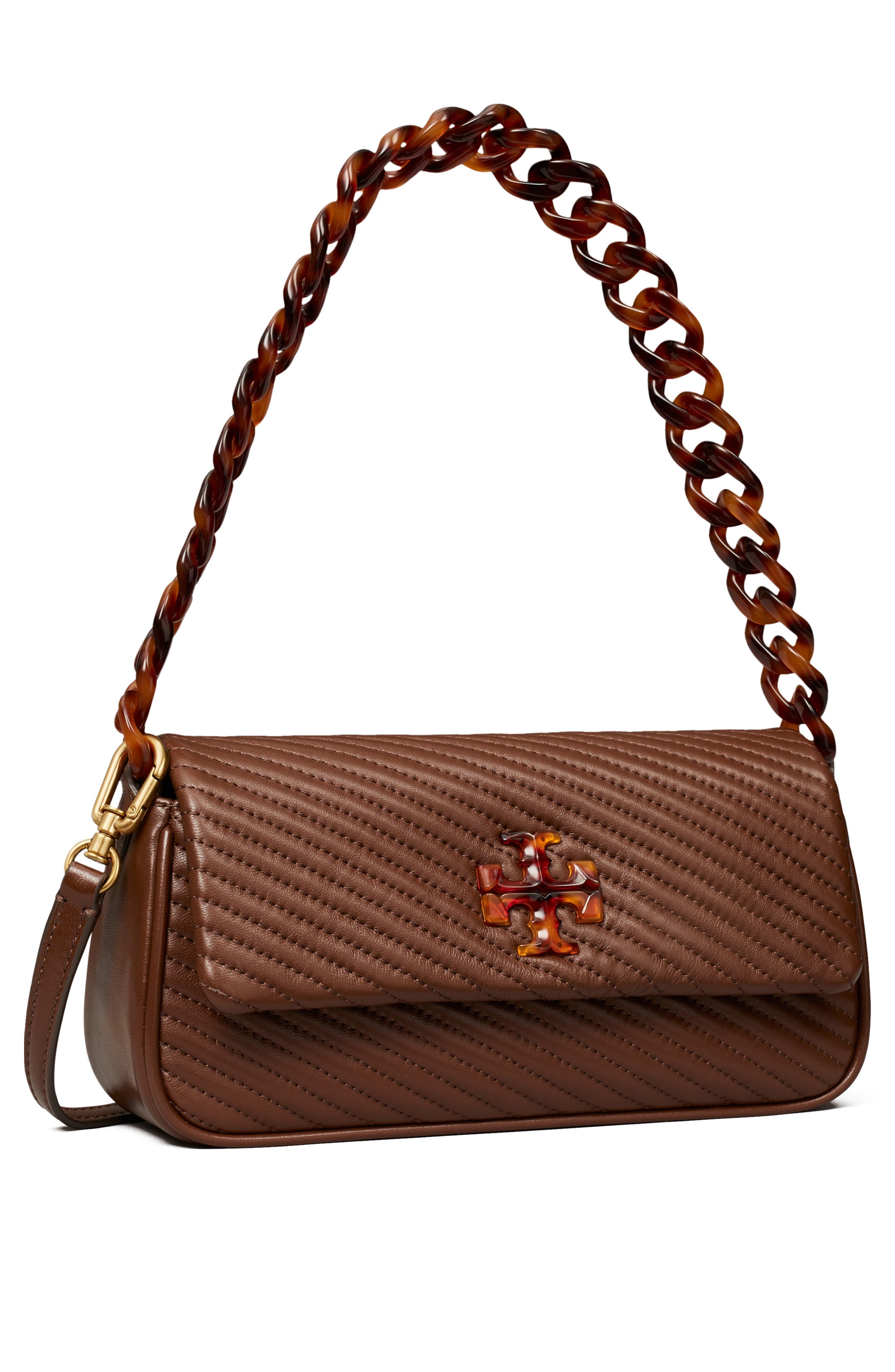 Tory Burch Small Kira Moto Quilted Leather Flap Shoulder Bag, Alternate, color, 