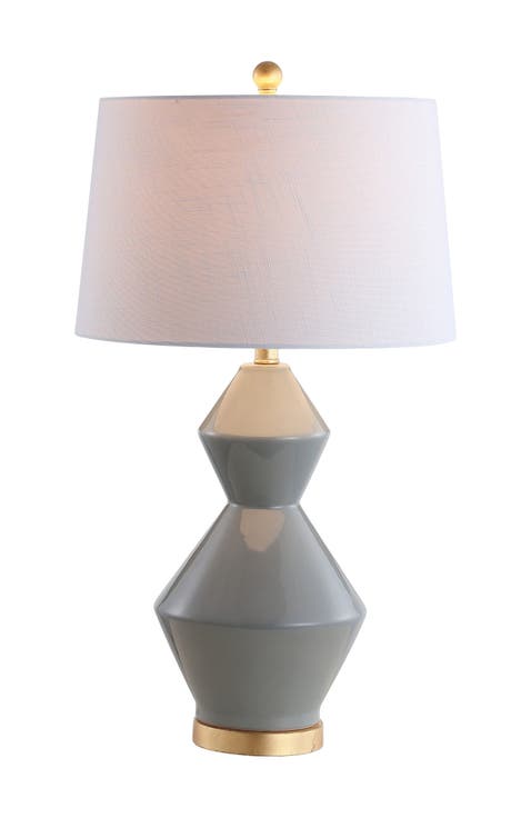 Alba 29" Geometric Ceramic/Metal LED Table Lamp