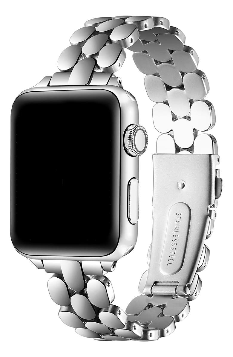 Posh Tech Emery Apple Watch<sup>®</sup> Bracelet Watchband, Alternate, color, Silver
