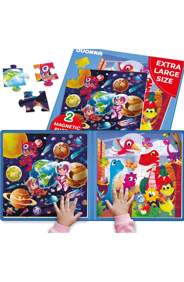 Quokka Magnetic Jigsaw Puzzle Set - 2x48 Piece, Main, color, Space