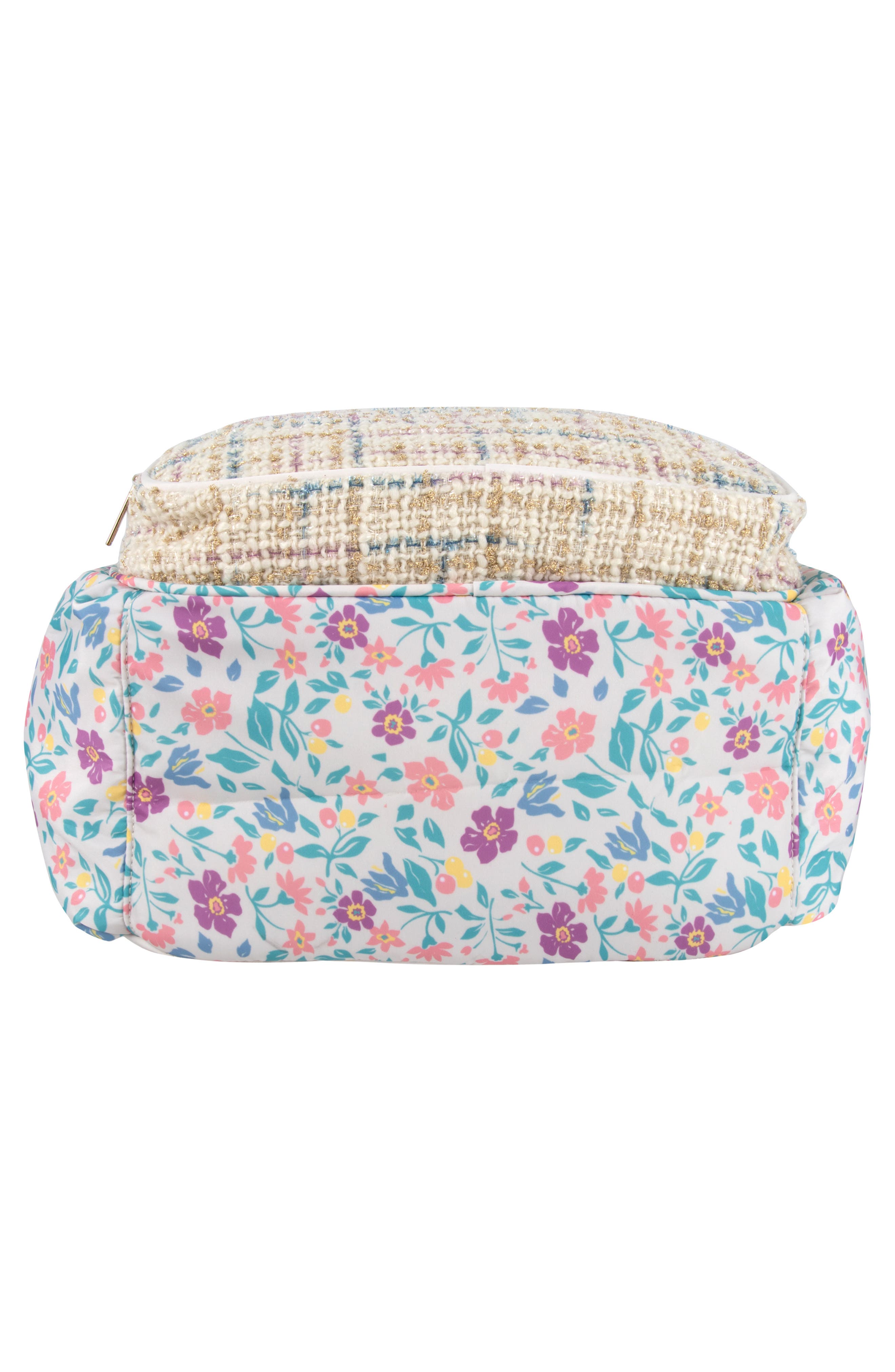 Jessica Simpson Kids' Floral Tweed Backpack, Alternate, color, Beige