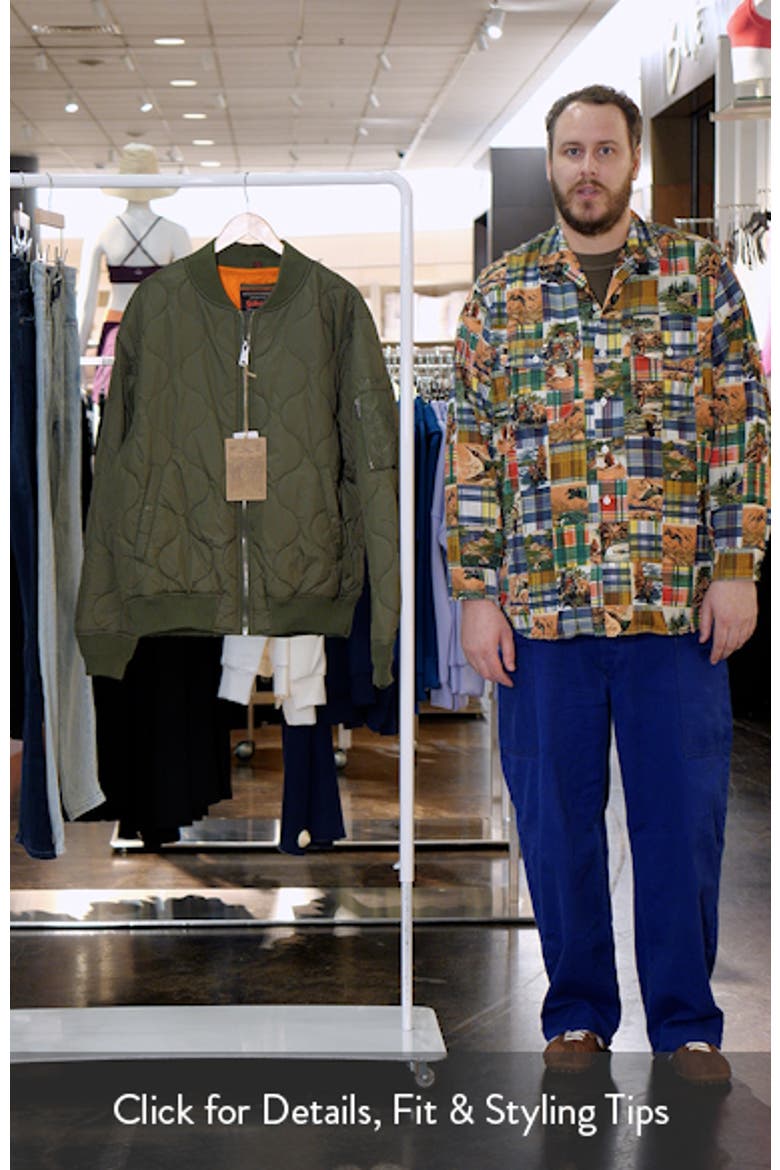 Dumbbell Quilted MA-1 Ripstop Nylon Bomber Jacket video