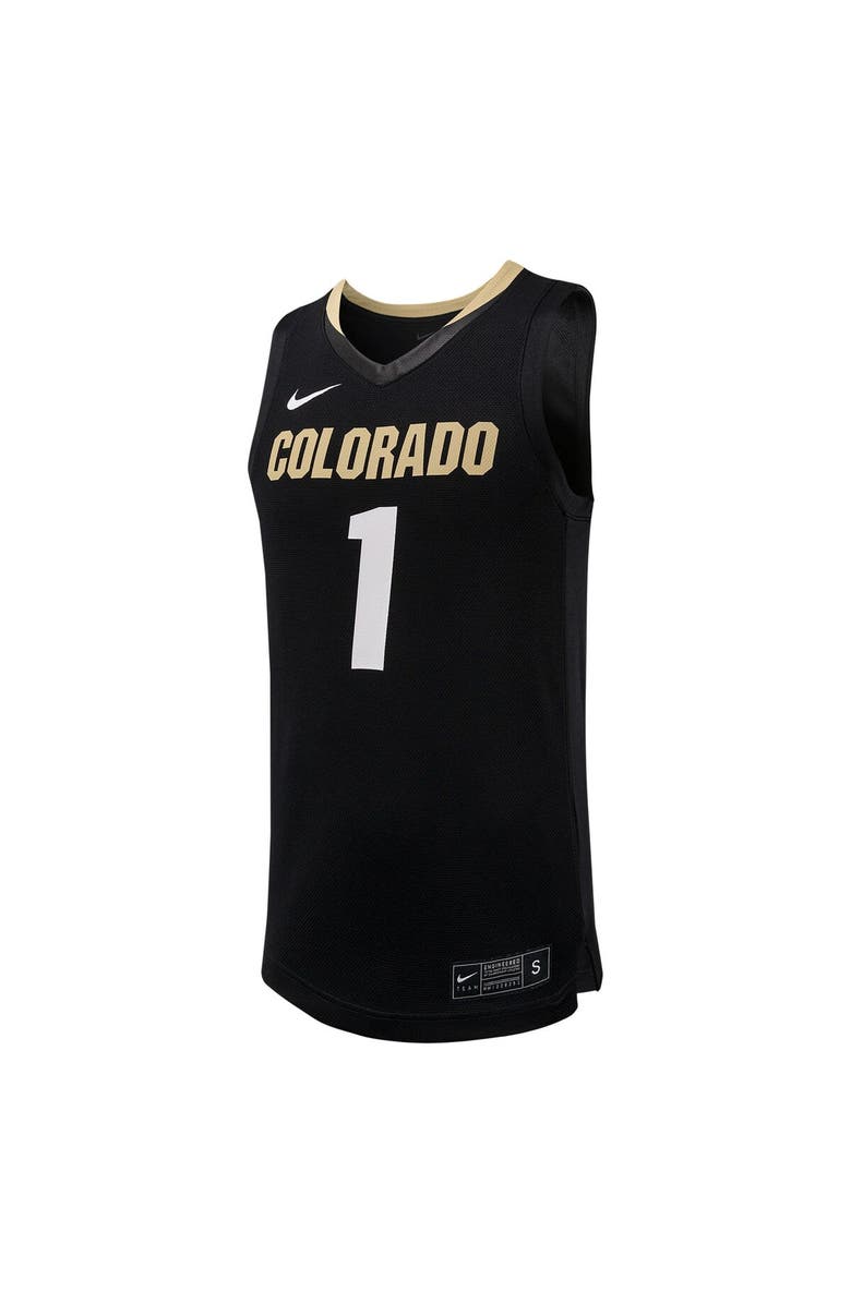 Nike Men's Nike #1 Black Colorado Buffaloes Replica Basketball Jersey, Alternate, color, Black