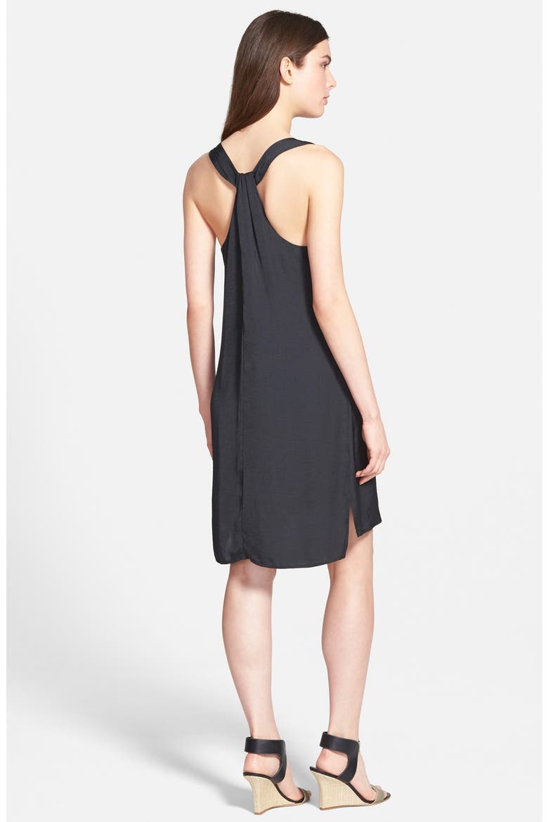 Twist Back Dress, Alternate, color, BLACK