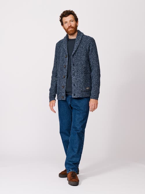 Aubin Studham Shawl Collar Cardigan In Blue