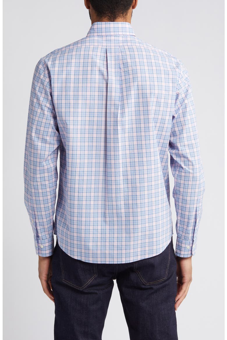 Regular Fit Spring Check Cotton Dress Shirt, Alternate, color, PINK TARTAN