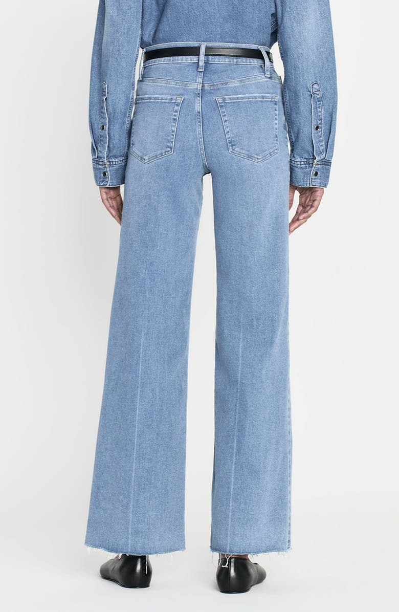 FRAME Le Slim Raw Fray Hem Palazzo Jeans, Alternate, color, 