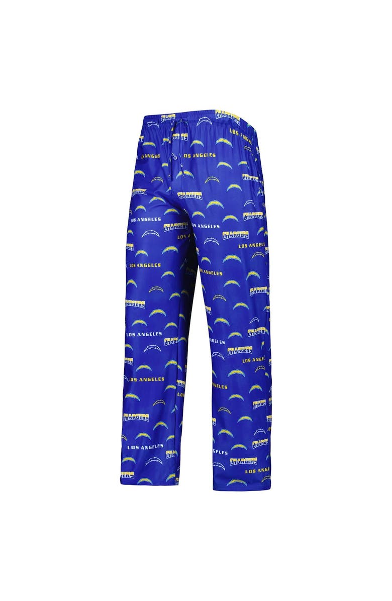 CONCEPTS SPORT Men's Concepts Sport Powder Blue Los Angeles Chargers Breakthrough Allover Print Knit Sleep Pants, Alternate, color, 