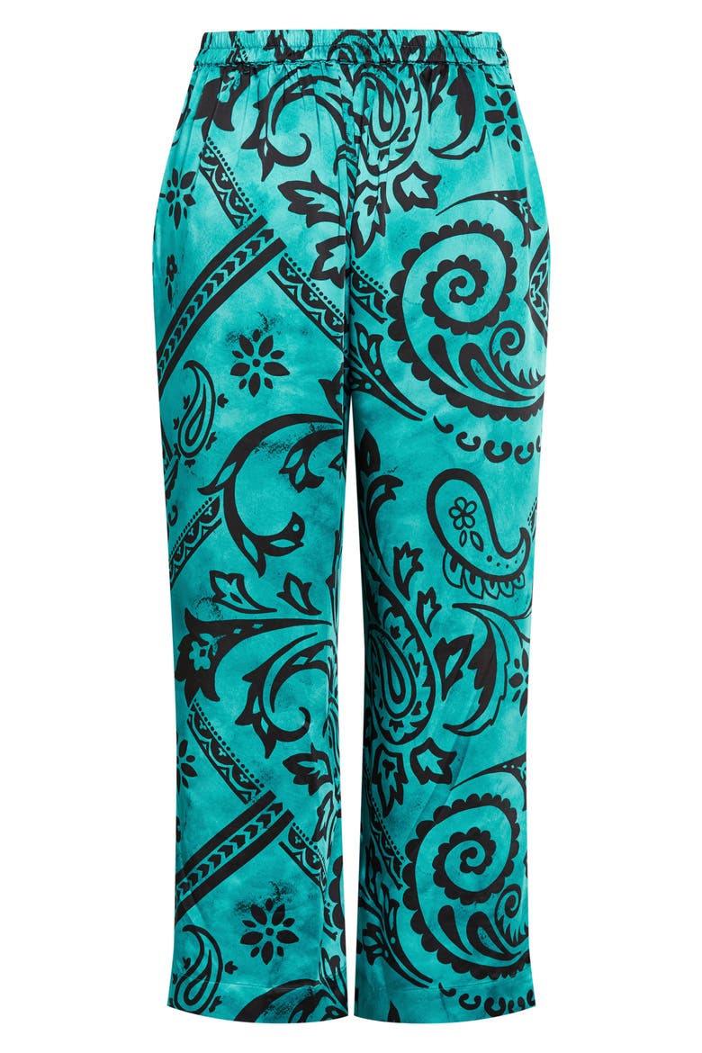 Belen Print Pull-On Pants, Alternate, color, GREEN PRINT