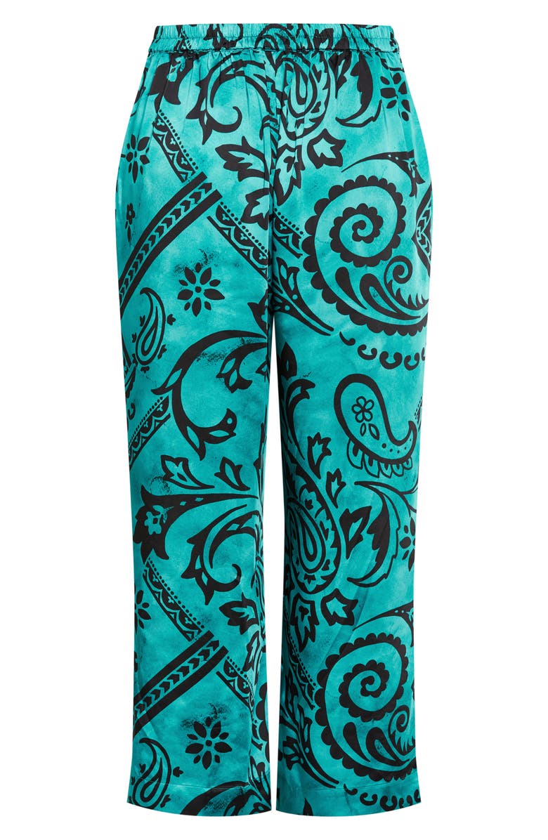 City Chic Belen Print Pull-On Pants, Alternate, color, Green Print