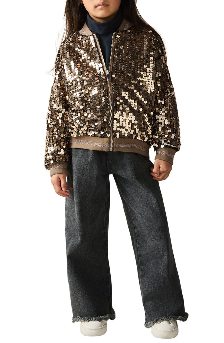 Reiss Kids' Rebecca Paillette Jacket, Alternate, color,