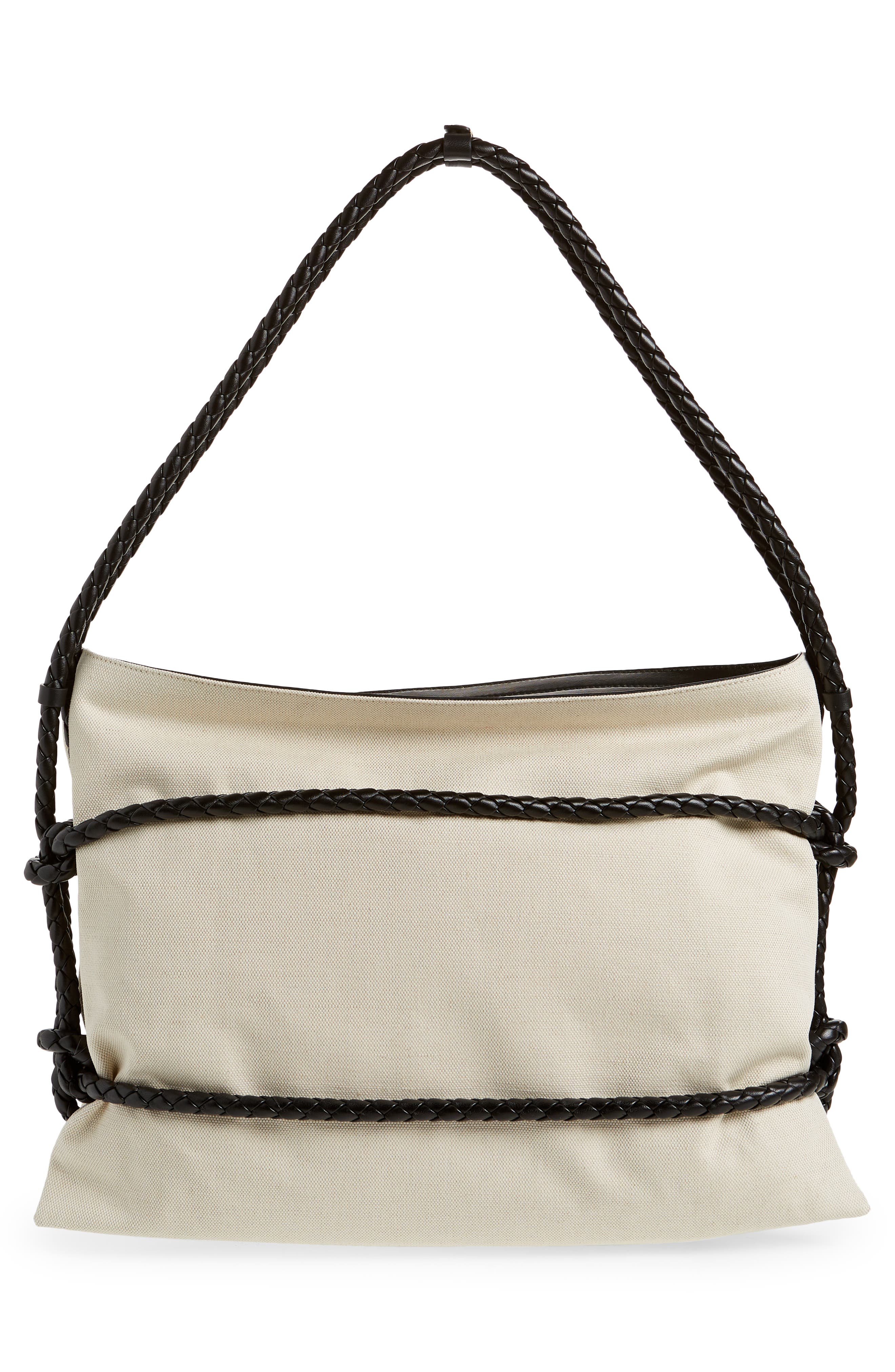 Bottega Veneta Quadronna Canvas & Leather Tote, Alternate, color, 