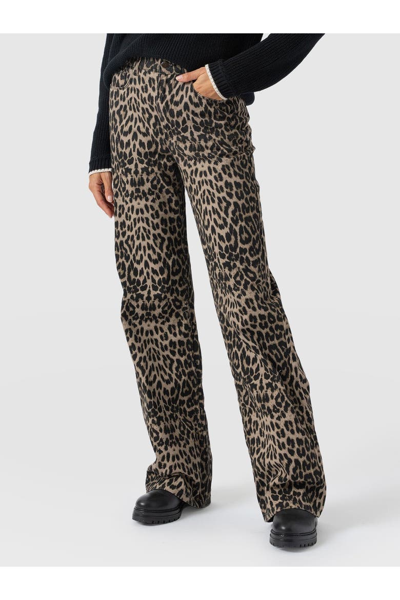 Adjustable Wide Leg Jean, Alternate, color, Leopard
