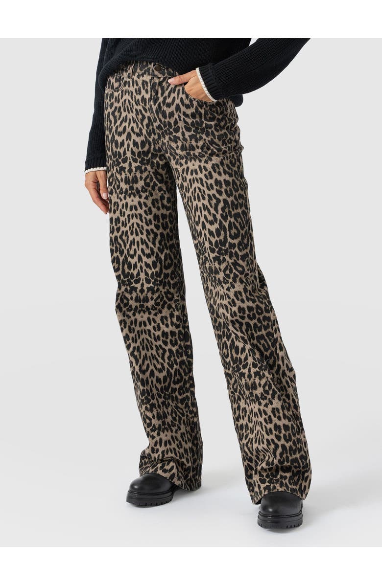 Saint + Sofia Adjustable Wide Leg Jean, Alternate, color, Leopard