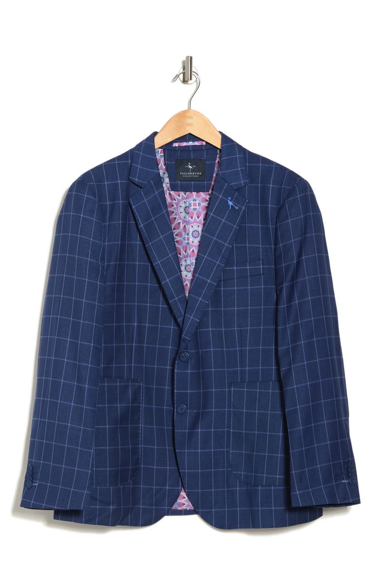 Classic Navy Windowpane Sportcoat, Alternate, color, NAVY