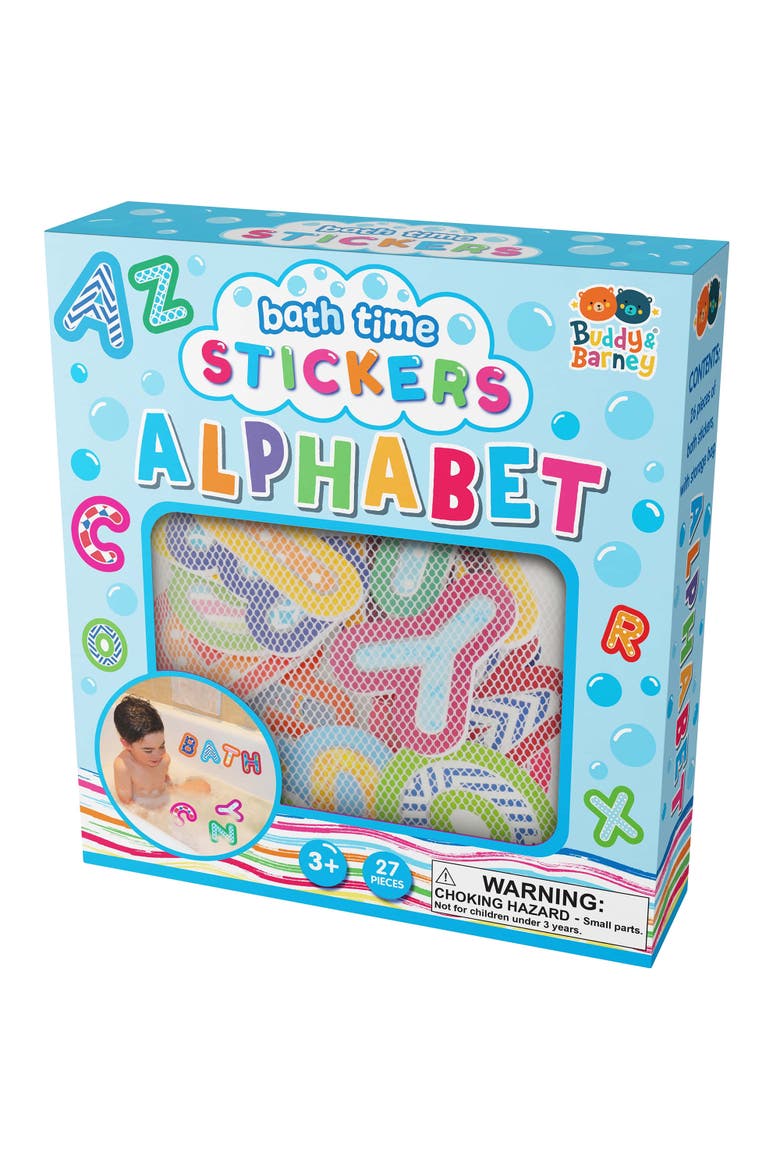 Bath Time Stickers, Alphabet, 26 Foam A to Z Letter Pieces, Kids 3+, Main, color, Multicolored