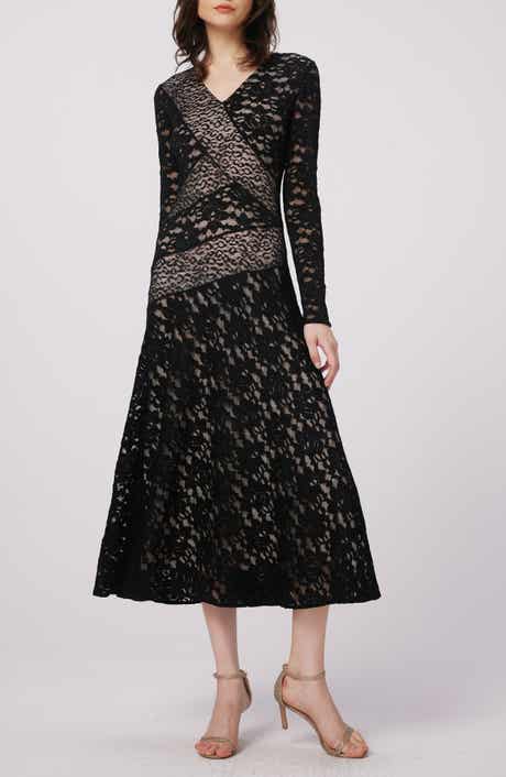 Park Long Sleeve Lace Midi Dress