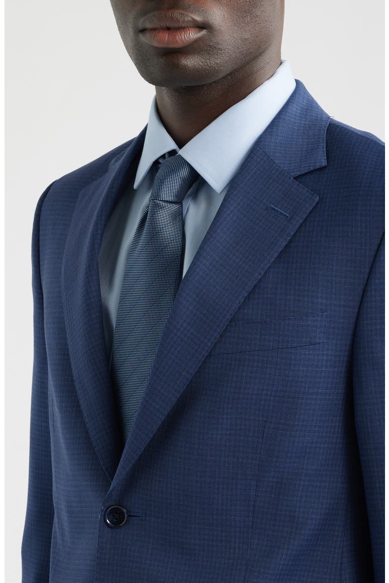 Flynn Classic Fit Blue Microcheck Wool Suit, Alternate, color, BLUE
