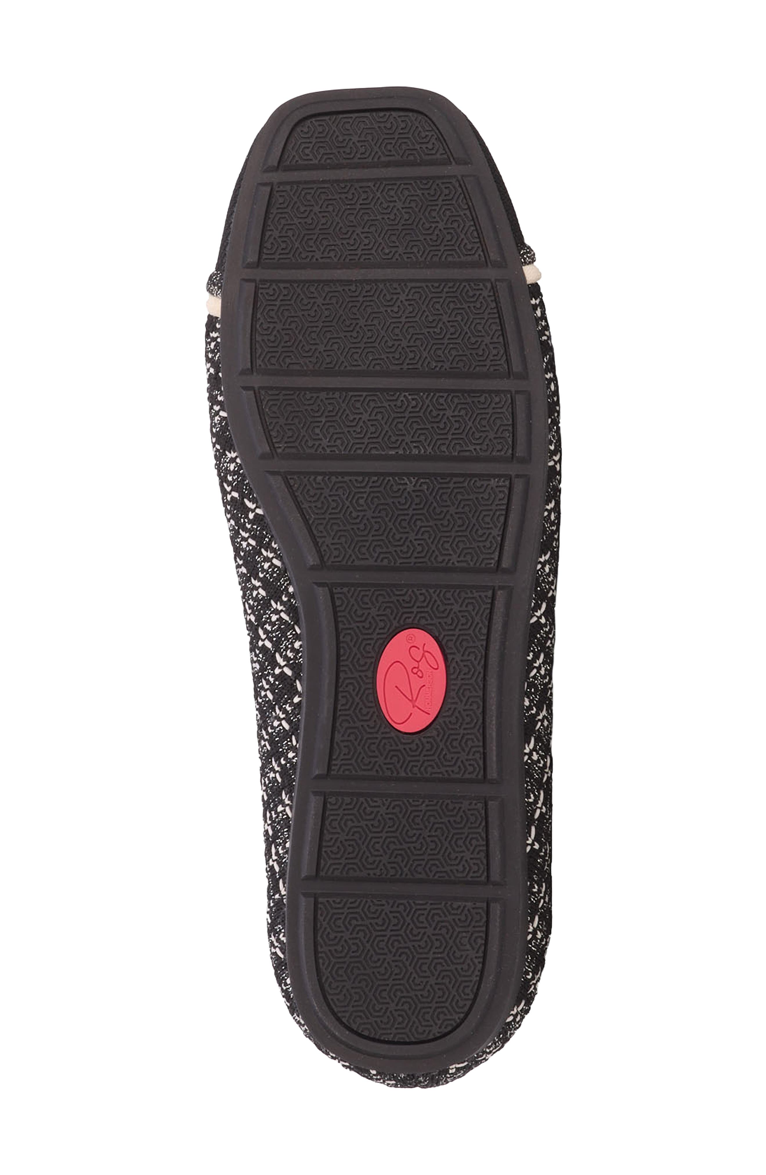 Ros Hommerson Noelle Cap Toe Ballet Flat, Alternate, color, Black Sparkle Knit