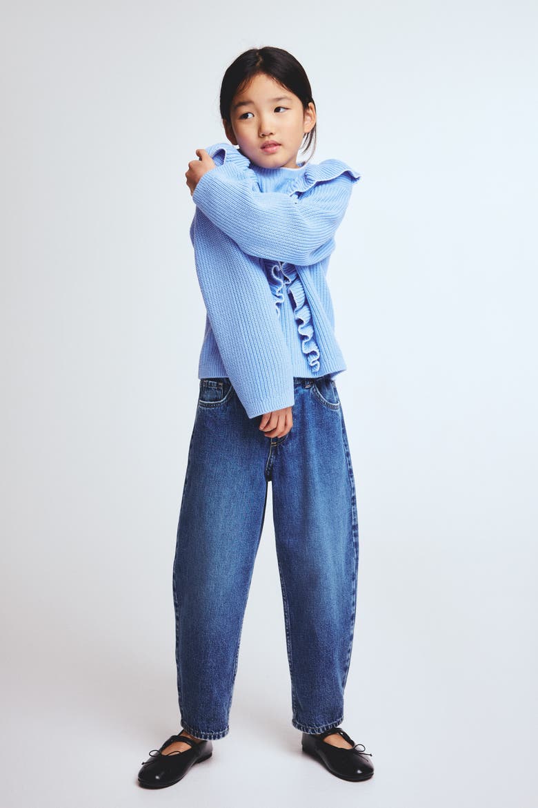 Frill-trimmed Jumper, Alternate, color, Blue