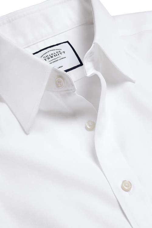 CHARLES TYRWHITT CHARLES TYRWHITT NON-IRON TWILL SLIM FIT SHIRT SINGLE CUFF