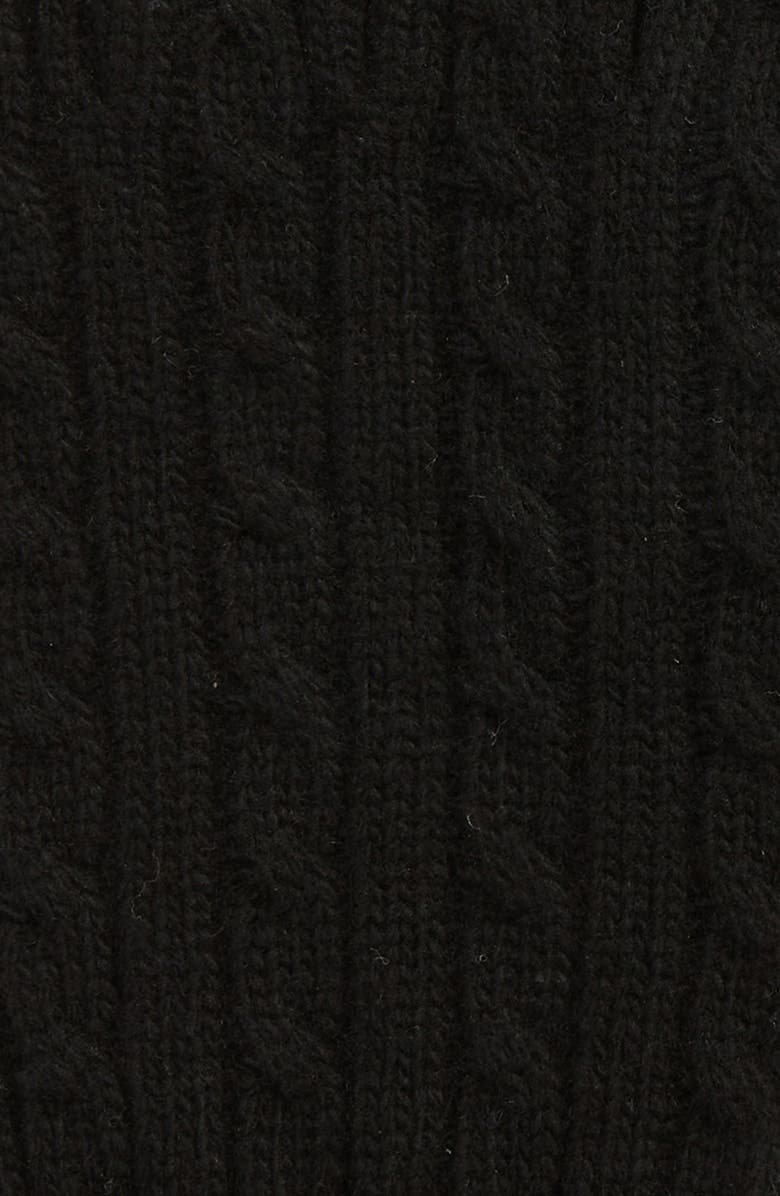 Polo Ralph Lauren Cable Merino Wool Blend Gloves, Alternate, color, Black