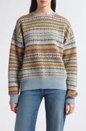 &Daughter Lorne Oversized Fair Isle Crewneck Wool Sweater