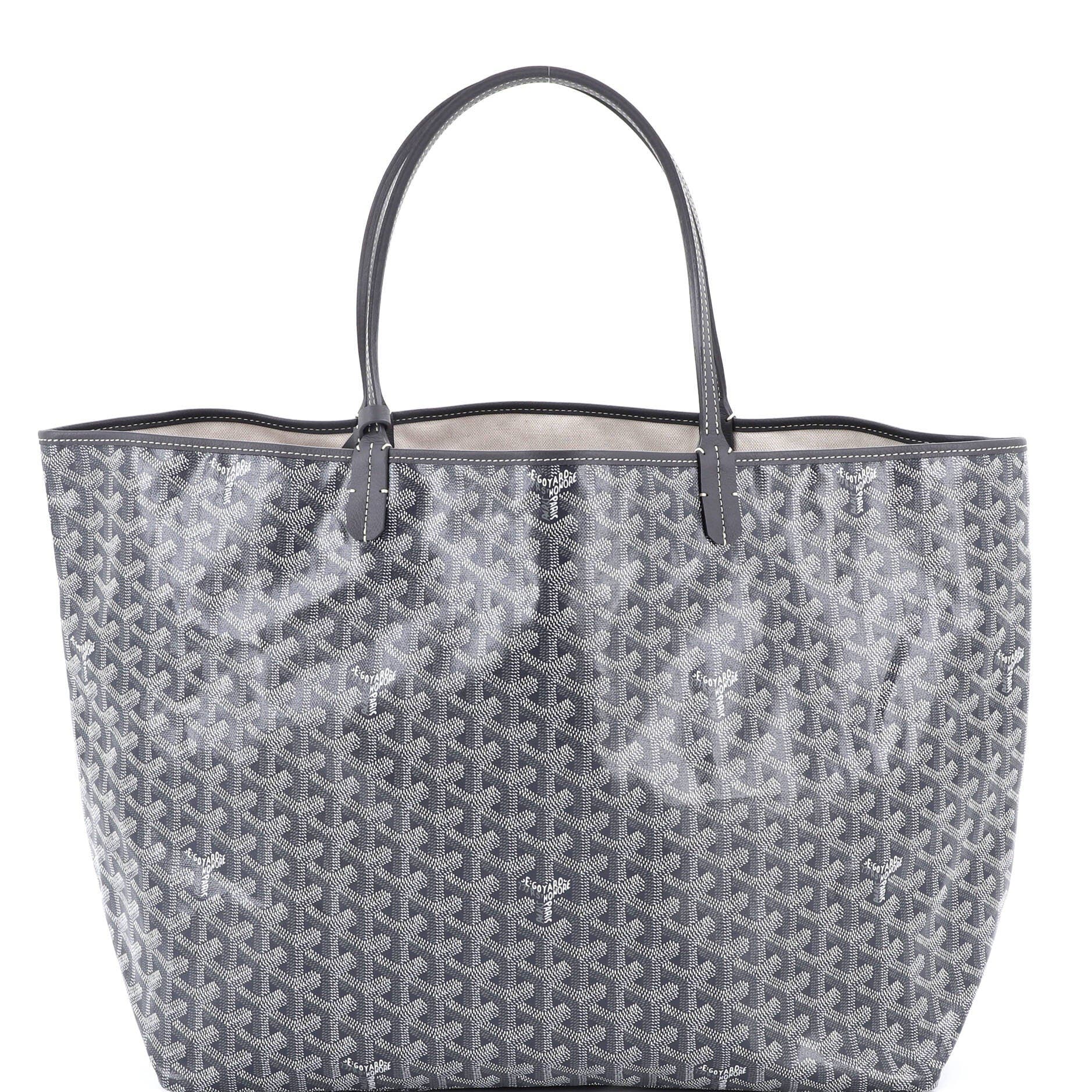 Pre-Owned Goyard Saint Louis Tote Coated Canvas GM, Main, color, Gray
