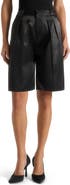 Manière De Voir Lorette Satin Double Pleat Shorts