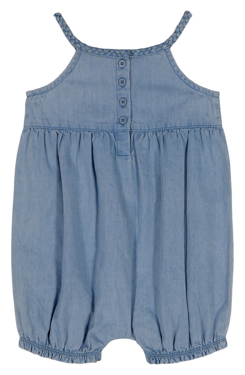 Calvin Klein Cotton Romper, Alternate, color, Blue