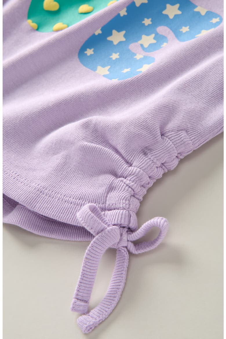 Kids' Side Ruched Graphic T-Shirt, Alternate, color, PURPLE BLOOM BFF LOVE GRAPHIC