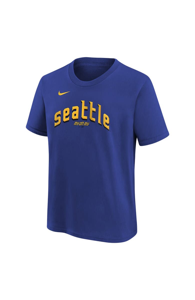 Nike Youth Nike Julio Rodríguez Royal Seattle Mariners Fuse City Connect Name & Number T-Shirt, Alternate, color, 