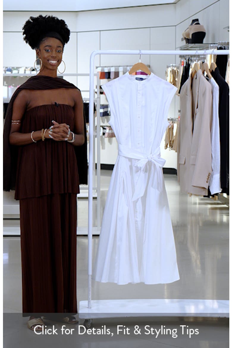 Sleeveless Belted Shirtdress video