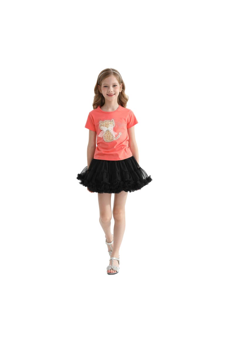 Cat T-Shirt, Alternate, color, Orange