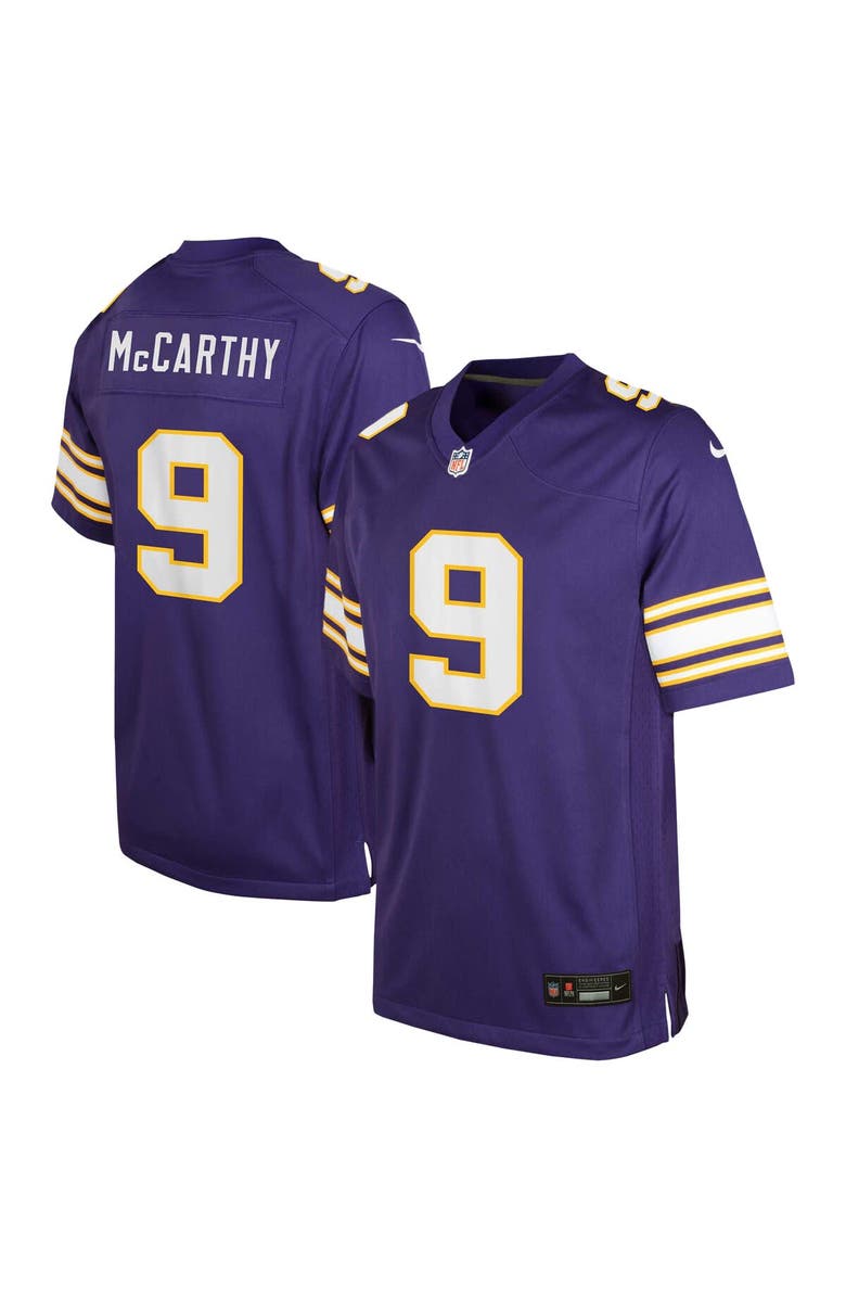 Nike Youth Nike J.J. McCarthy Purple Minnesota Vikings Classic Alternate Player Game Jersey, Alternate, color, Purple