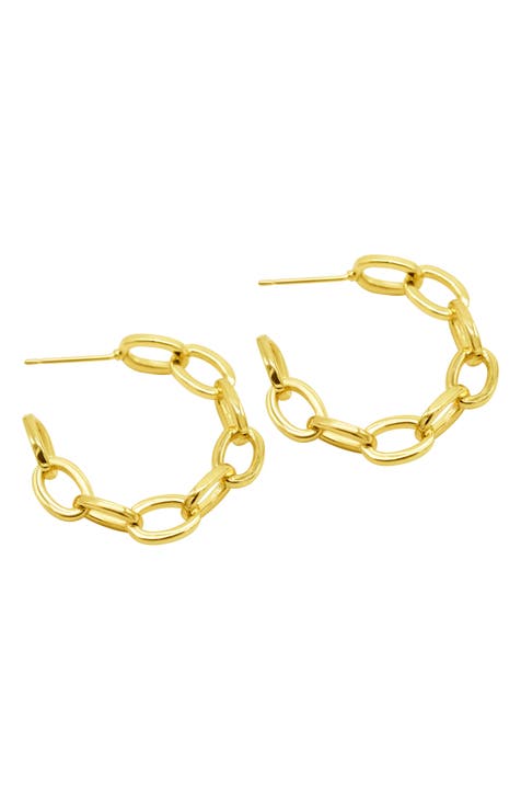 Chain Link Hoop Earrings