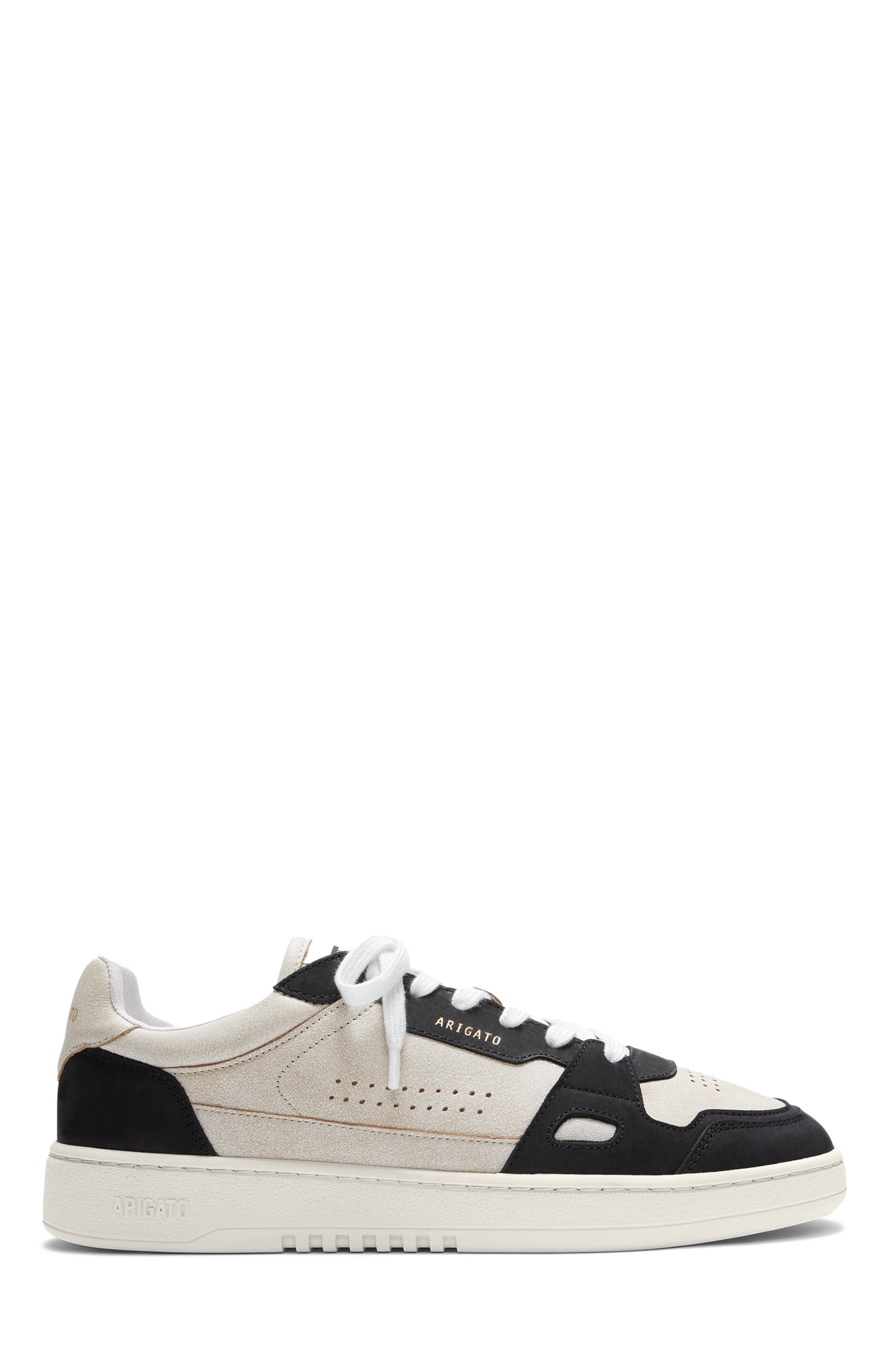 Axel Arigato Dice Lo Cracked Leather Sneaker, Alternate, color, Beige/Black