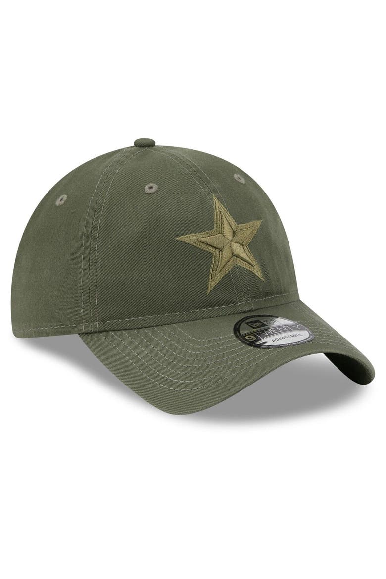 Men's New Era Olive Dallas Cowboys Core Classic 2.0 Tonal 9TWENTY Adjustable Hat, Alternate, color, Olive