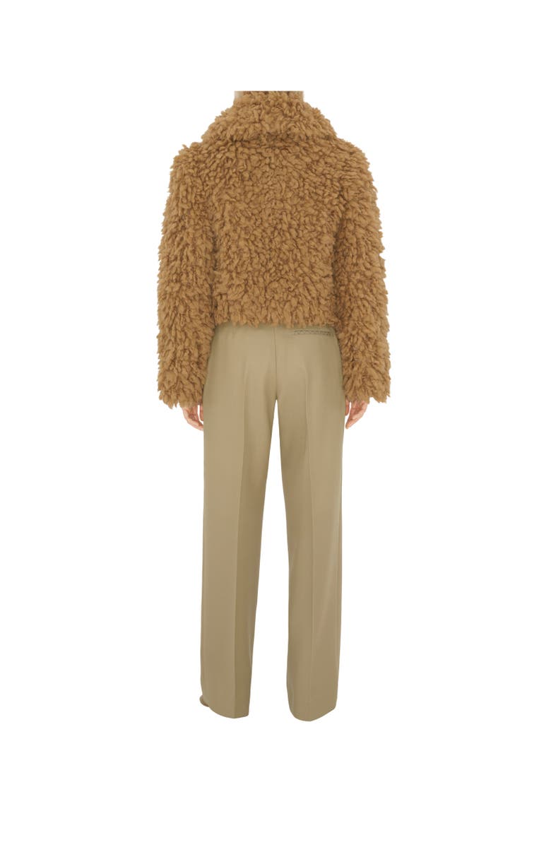 Burberry Cropped Wool Blend Fringe Jacket, Alternate, color, 