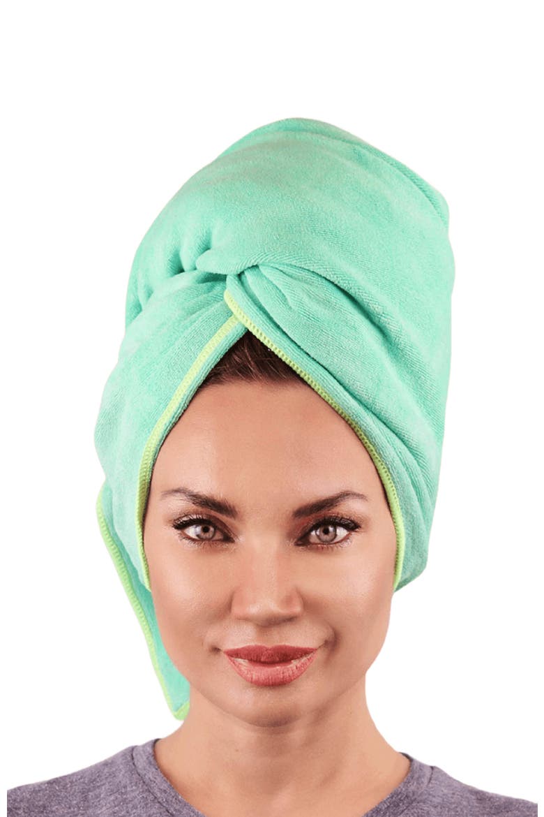 Microfiber Hair Towel, Alternate, color, Coral