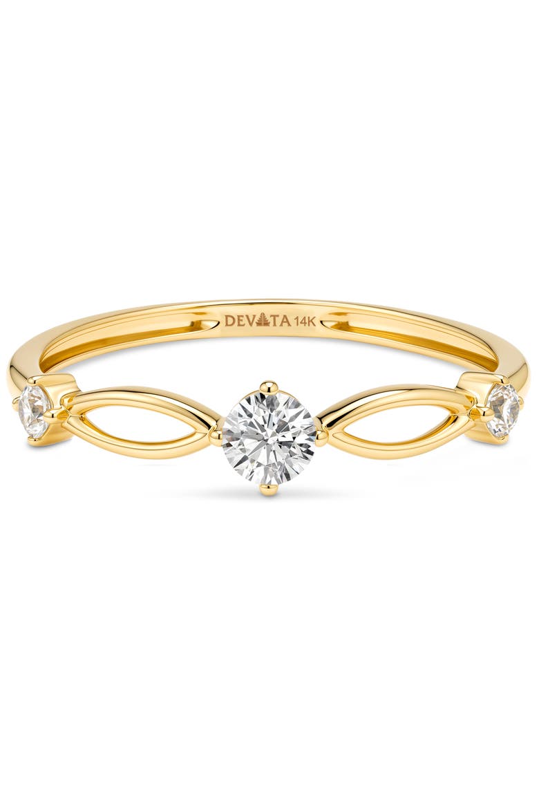 Love Knot Promise Ring in 14K Gold, Main, color, Gold