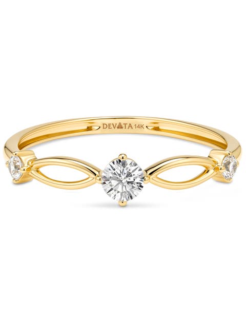 Devata Love Knot Promise Ring in 14K Gold