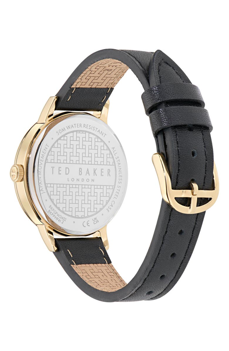 Ted Baker Phylipa Leather Strap Watch & Bracelet Set, 36mm, Alternate, color, Black