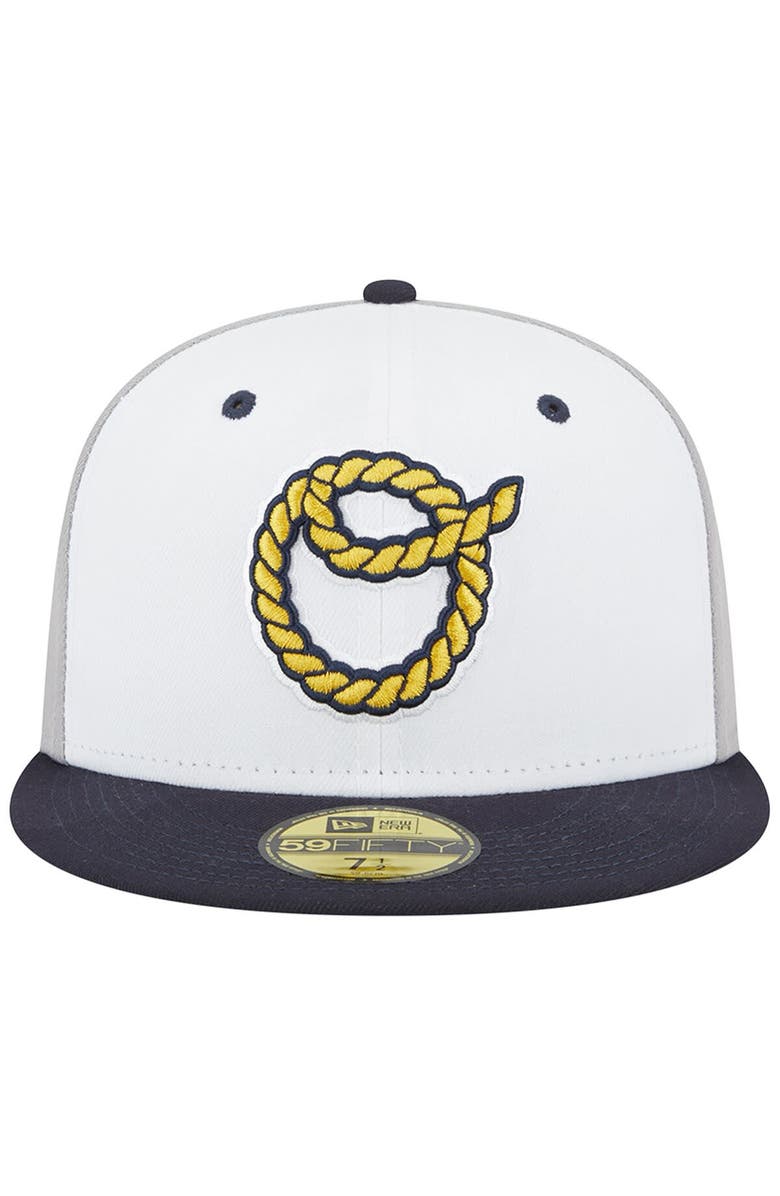 New Era Men's New Era White Omaha Storm Chasers Theme Nights Omaha Cattlemen  59FIFTY Fitted Hat, Alternate, color, 